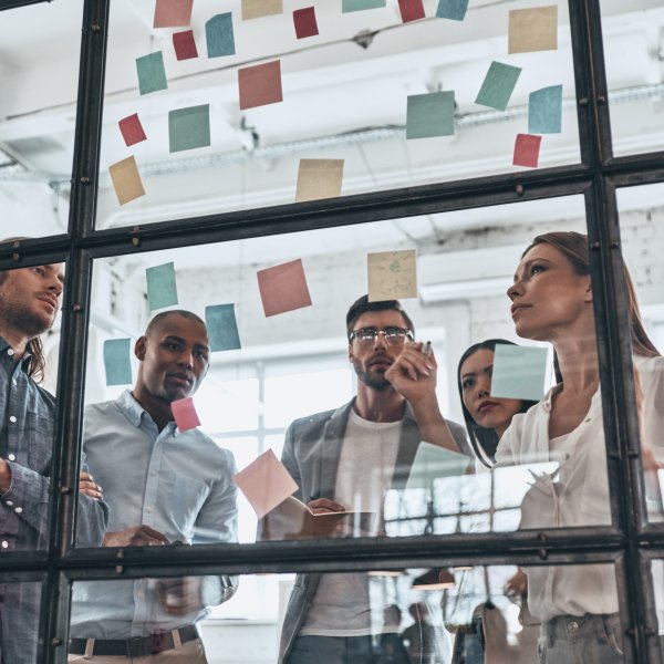 people working at an office.