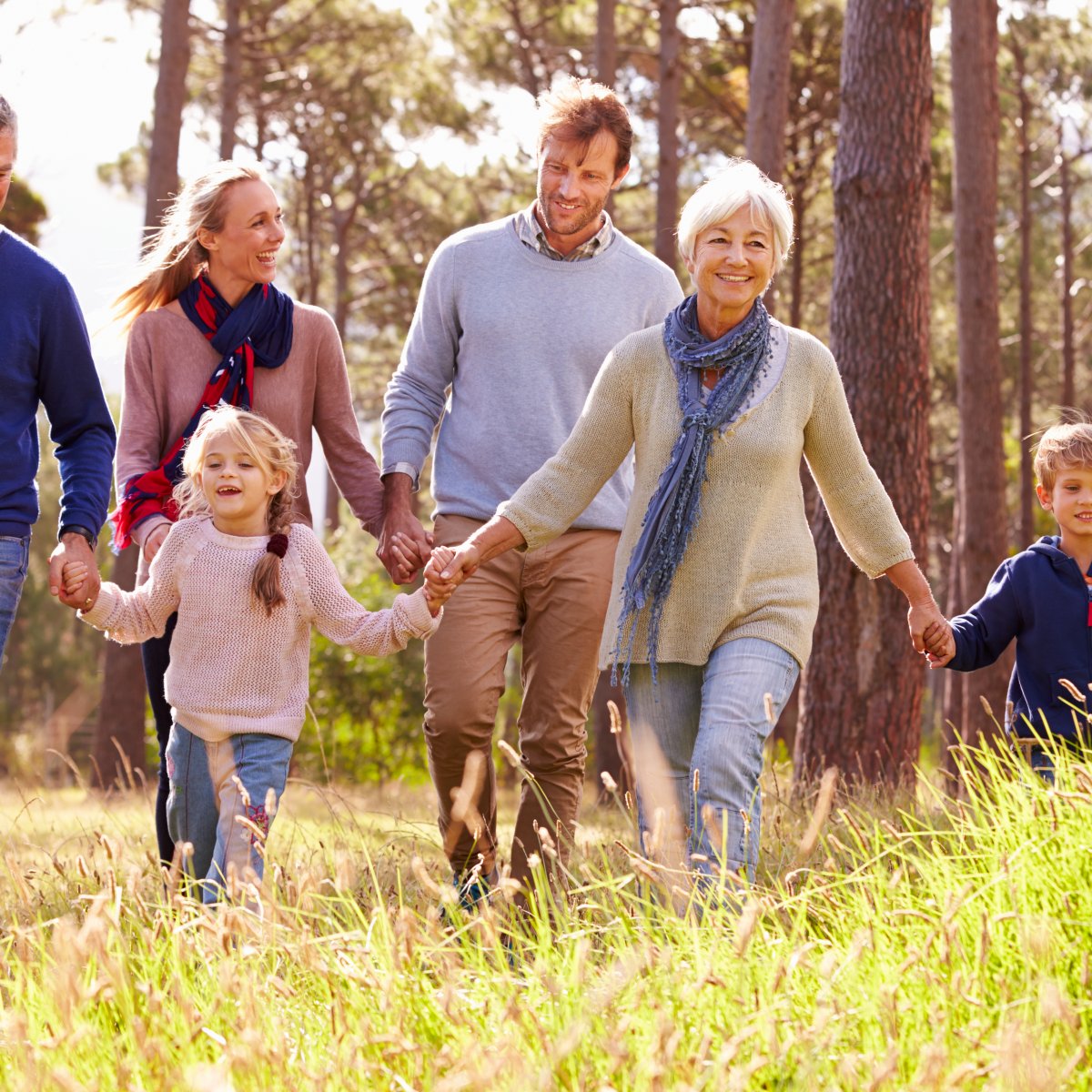 family in a park